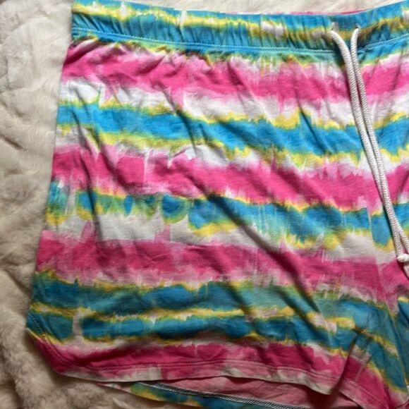 Tie Dye Soft Cotton Blend Sleep Shorts - Picture 3 of 5